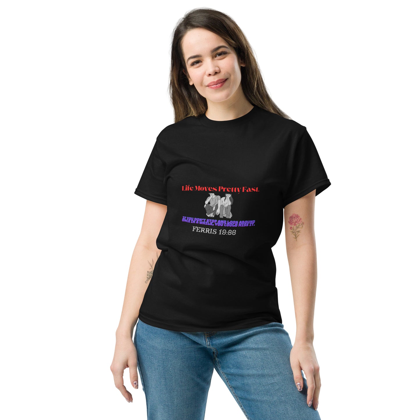 **Popular** Life Moves Pretty Fast Graphic T shirt